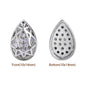 Drop Shape Imitation Rhodium Plated High-Quality Sew-on Alloy Charms Inlaid Cubic Zirconia WholesaleRhinestone