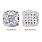 Cushion Square Shape Silver Plated High-Quality Sew-on Alloy Charms Inlaid Cubic Zirconia WholesaleRhinestone