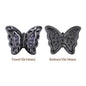 Mixed Colors Butterfly Shape Hematite Plated High-Quality Sew-on Alloy Charms Inlaid Cubic Zirconia WholesaleRhinestone