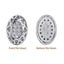 Oval Shape Imitation Rhodium Plated High-Quality Sew-on Alloy Charms Inlaid Cubic Zirconia WholesaleRhinestone