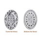 Oval Shape Imitation Rhodium Plated High-Quality Sew-on Alloy Charms Inlaid Cubic Zirconia WholesaleRhinestone