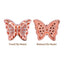 Butterfly Shape Rose Gold plated High-Quality Sew-on Alloy Charms Inlaid Cubic Zirconia WholesaleRhinestone