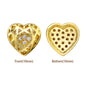 Heart Shape Golden Plated High-Quality Sew-on Alloy Charms Inlaid Cubic Zirconia WholesaleRhinestone