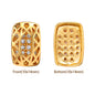 Cushion Rectangle Shape Golden Plated High-Quality Sew-on Alloy Charms Inlaid Cubic Zirconia