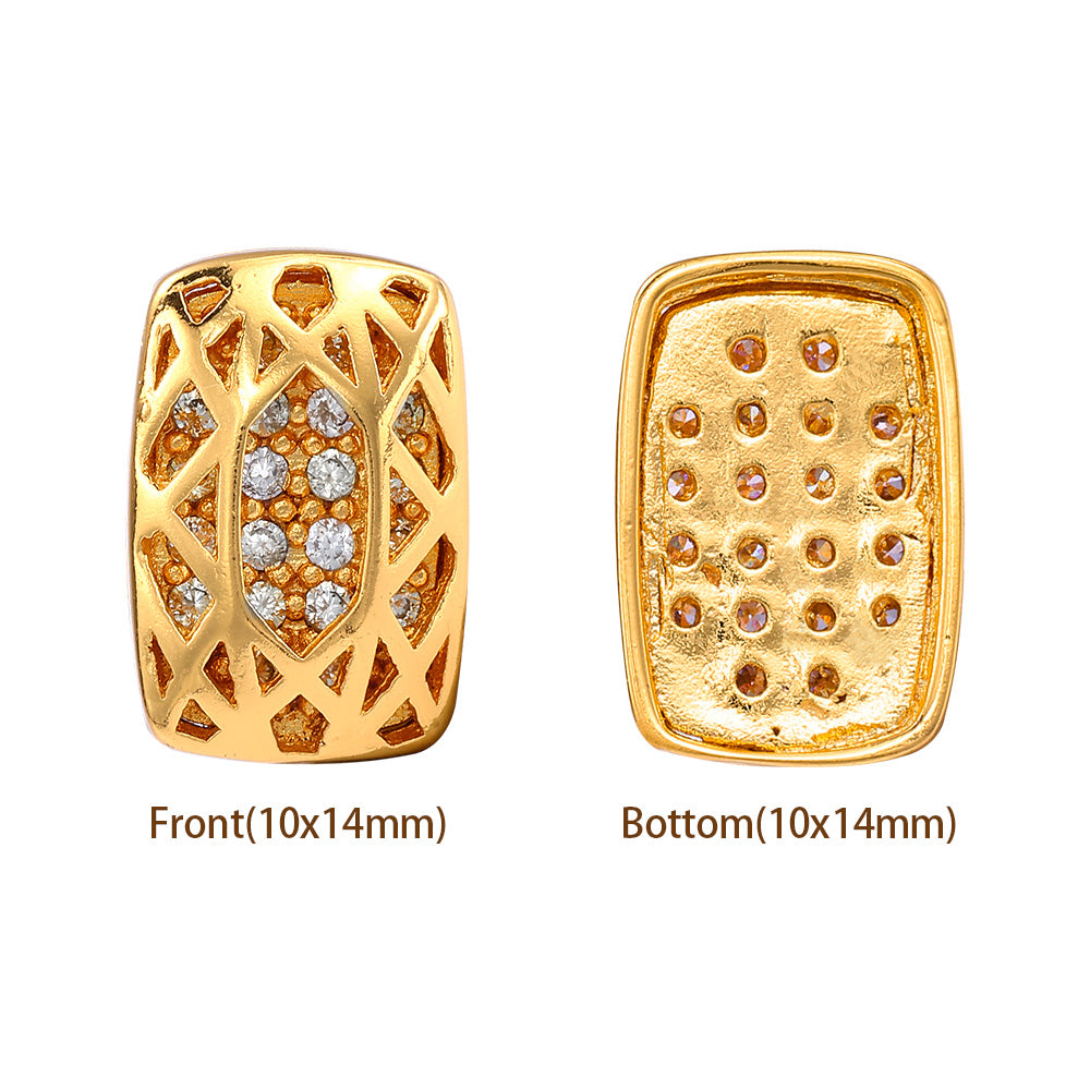 Kissen Rechteckform Golden Plated hochwertiger Seauglegungsschützer eingelegte Kubikzirkonia