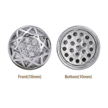 Mixed Colors Round Shape Imitation Rhodium Plated High-Quality Sew-on Alloy Charms Inlaid Cubic Zirconia WholesaleRhinestone