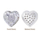 Heart Shape Silver Plated High-Quality Sew-on Alloy Charms Inlaid Cubic Zirconia