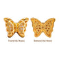 Butterfly Shape Golden Plated High-Quality Sew-on Alloy Charms Inlaid Cubic Zirconia WholesaleRhinestone