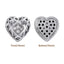 Heart Shape Imitation Rhodium Plated High-Quality Sew-on Alloy Charms Inlaid Cubic Zirconia WholesaleRhinestone