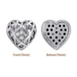 Heart Shape Imitation Rhodium Plated High-Quality Sew-on Alloy Charms Inlaid Cubic Zirconia WholesaleRhinestone