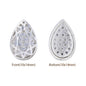 Drop Shape Silver Plated High-Quality Sew-on Alloy Charms Inlaid Cubic Zirconia WholesaleRhinestone