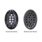 Oval Shape Hematite Plated High-Quality Sew-on Alloy Charms Inlaid Cubic Zirconia WholesaleRhinestone