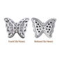 Butterfly Shape Imitation Rhodium Plated High-Quality Sew-on Alloy Charms Inlaid Cubic Zirconia