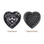 Heart Shape Hematite Plated High-Quality Sew-on Alloy Charms Inlaid Cubic Zirconia WholesaleRhinestone