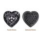 Heart Shape Hematite Plated High-Quality Sew-on Alloy Charms Inlaid Cubic Zirconia WholesaleRhinestone