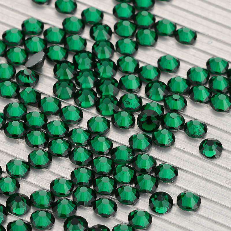 Dark Green Glass FlatBack Rhinestones Sliver Back WholesaleRhinestone