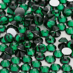 Dark Green Glass FlatBack Rhinestones Sliver Back WholesaleRhinestone