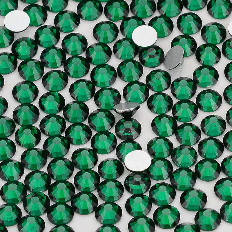 Dark Green Glass FlatBack Rhinestones Sliver Back WholesaleRhinestone