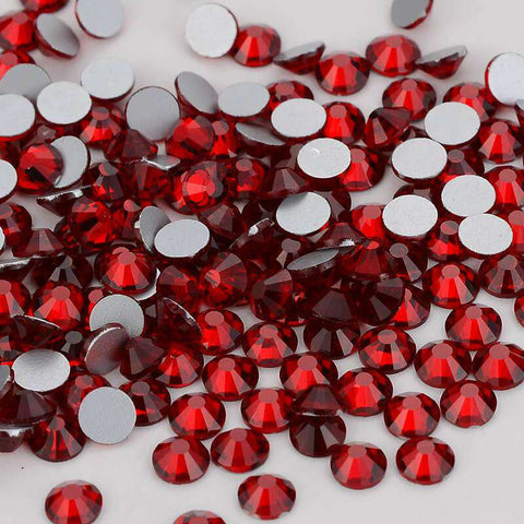 Dark Siam Glass FlatBack Rhinestones Silver Back WholesaleRhinestone