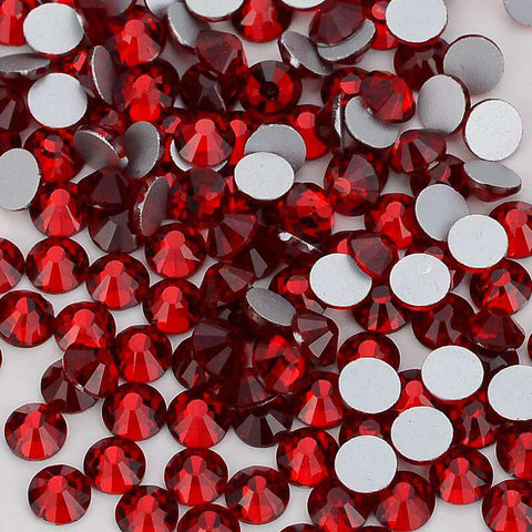 Dark Siam Glass FlatBack Rhinestones Silver Back WholesaleRhinestone