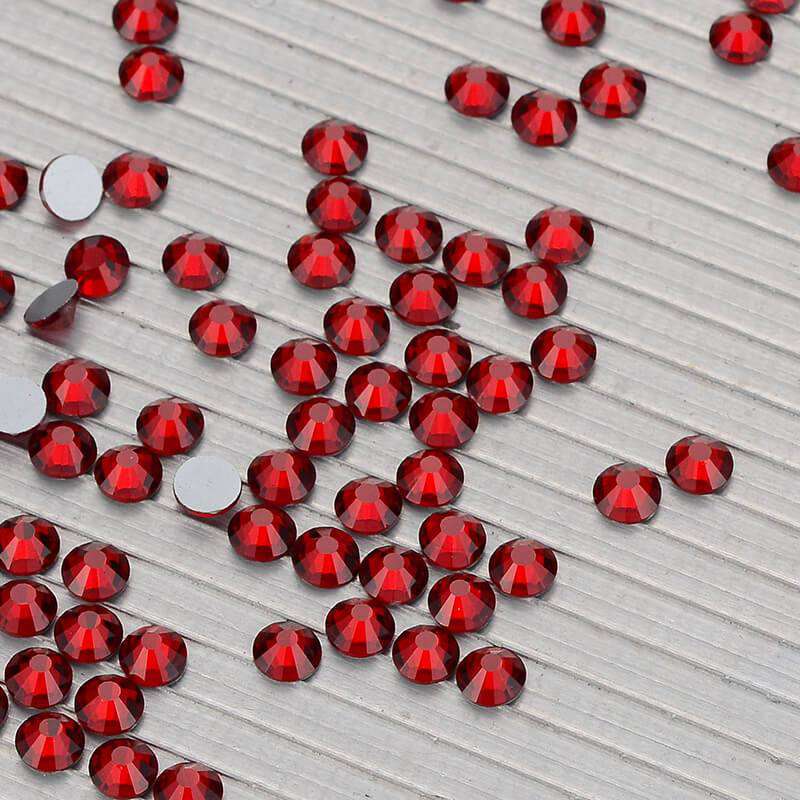Dark Siam Glass FlatBack Rhinestones Silver Back WholesaleRhinestone