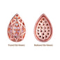 Mixed Colors Drop Shape Rose Gold Plated High-Quality Sew-on Alloy Charms Inlaid Cubic Zirconia WholesaleRhinestone