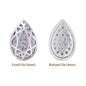Drop Shape Silver Plated High-Quality Sew-on Alloy Charms Inlaid Cubic Zirconia WholesaleRhinestone