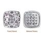 Cushion Square Shape Imitation Rhodium Plated High-Quality Sew-on Alloy Charms Inlaid Cubic Zirconia WholesaleRhinestone