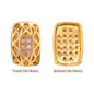 Cushion Rectangle Shape Golden Plated High-Quality Sew-on Alloy Charms Inlaid Cubic Zirconia
