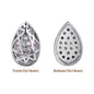 Drop Shape Imitation Rhodium Plated High-Quality Sew-on Alloy Charms Inlaid Cubic Zirconia WholesaleRhinestone