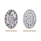 Mixed Colors Oval Shape Imitation Rhodium Plated High-Quality Sew-on Alloy Charms Inlaid Cubic Zirconia WholesaleRhinestone