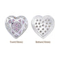 Heart Shape Silver Plated High-Quality Sew-on Alloy Charms Inlaid Cubic Zirconia