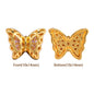 Butterfly Shape Golden Plated High-Quality Sew-on Alloy Charms Inlaid Cubic Zirconia WholesaleRhinestone