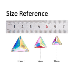 Crystal AB Triangle Shape High Quality Glass Sew-on Rhinestones WholesaleRhinestone