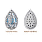 Drop Shape Imitation Rhodium Plated High-Quality Sew-on Alloy Charms Inlaid Cubic Zirconia WholesaleRhinestone