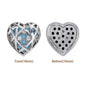 Heart Shape Imitation Rhodium Plated High-Quality Sew-on Alloy Charms Inlaid Cubic Zirconia WholesaleRhinestone