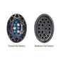 Oval Shape Hematite Plated High-Quality Sew-on Alloy Charms Inlaid Cubic Zirconia WholesaleRhinestone