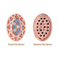 Oval Shape Rose Gold Plated High-Quality Sew-on Alloy Charms Inlaid Cubic Zirconia WholesaleRhinestone