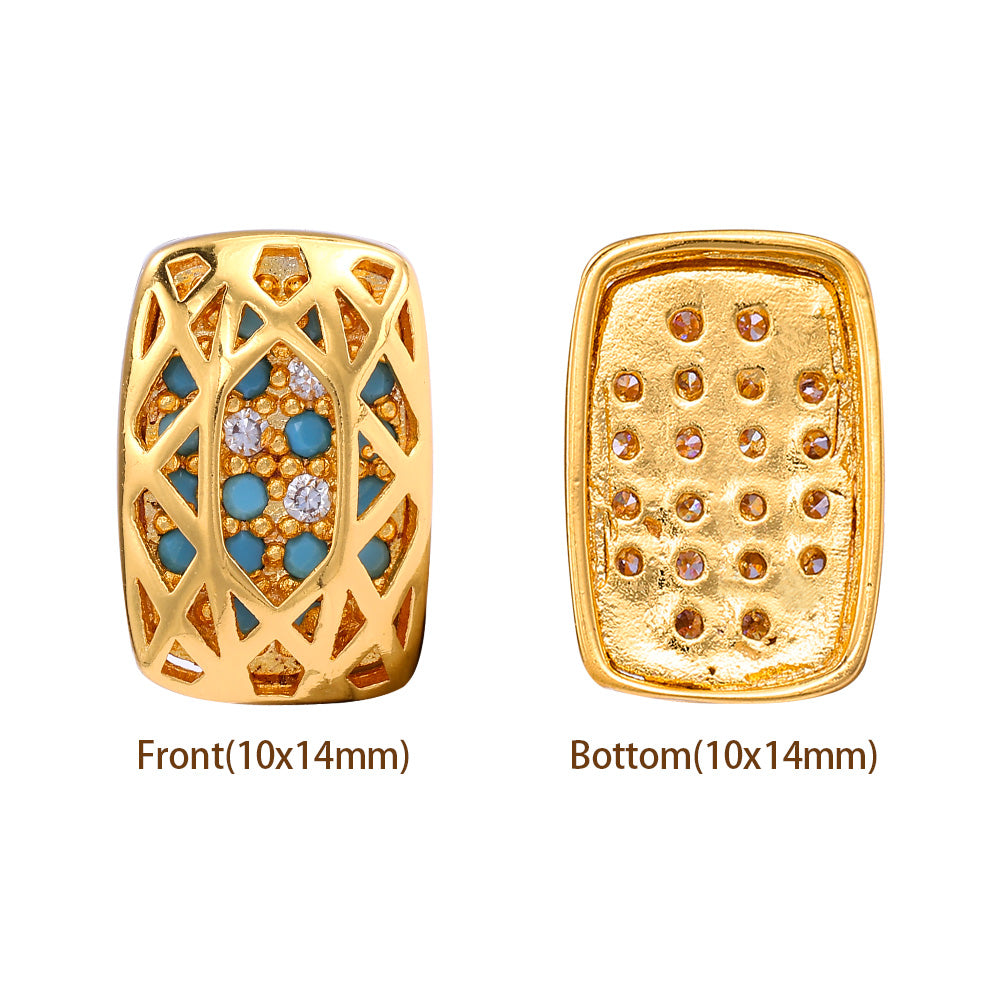 Kissen Rechteckform Golden Plated hochwertiger Seauglegungsschützer eingelegte Kubikzirkonia