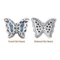 Butterfly Shape Imitation Rhodium Plated High-Quality Sew-on Alloy Charms Inlaid Cubic Zirconia