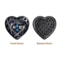 Heart Shape Hematite Plated High-Quality Sew-on Alloy Charms Inlaid Cubic Zirconia WholesaleRhinestone