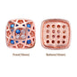 Cushion Square Shape Rose Gold Plated High-Quality Sew-on Alloy Charms Inlaid Cubic Zirconia WholesaleRhinestone