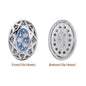 Mixed Colors Oval Shape Imitation Rhodium Plated High-Quality Sew-on Alloy Charms Inlaid Cubic Zirconia WholesaleRhinestone