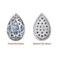 Drop Shape Imitation Rhodium Plated High-Quality Sew-on Alloy Charms Inlaid Cubic Zirconia WholesaleRhinestone