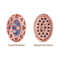 Oval Shape Rose Gold Plated High-Quality Sew-on Alloy Charms Inlaid Cubic Zirconia WholesaleRhinestone