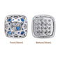 Cushion Square Shape Imitation Rhodium Plated High-Quality Sew-on Alloy Charms Inlaid Cubic Zirconia WholesaleRhinestone