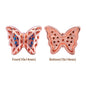 Mixed Colors Butterfly Shape Rose Gold plated High-Quality Sew-on Alloy Charms Inlaid Cubic Zirconia WholesaleRhinestone