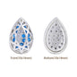 Drop Shape Silver Plated High-Quality Sew-on Alloy Charms Inlaid Cubic Zirconia WholesaleRhinestone