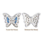 Butterfly Shape Silver Plated High-Quality Sew-on Alloy Charms Inlaid Cubic Zirconia WholesaleRhinestone