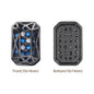 Octagon Shape Hematite Plated High-Quality Sew-on Alloy Charms Inlaid Cubic Zirconia WholesaleRhinestone